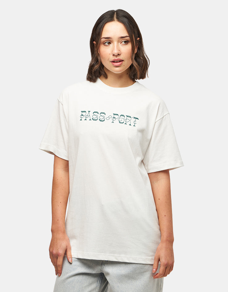 Pass Port Needlework T-Shirt - White