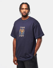 Pass Port Roman Candle T-Shirt - Navy