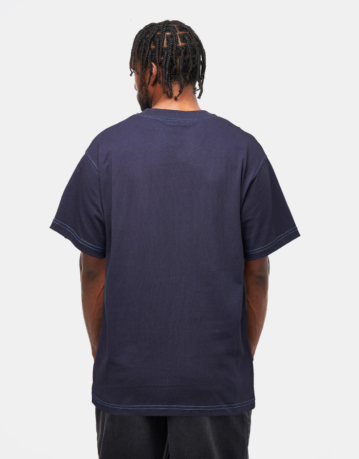 Pass Port Roman Candle T-Shirt - Navy