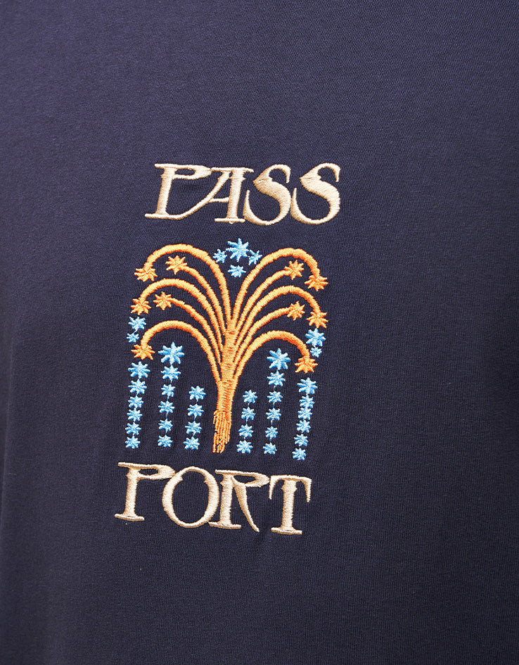 Pass Port Roman Candle T-Shirt - Navy