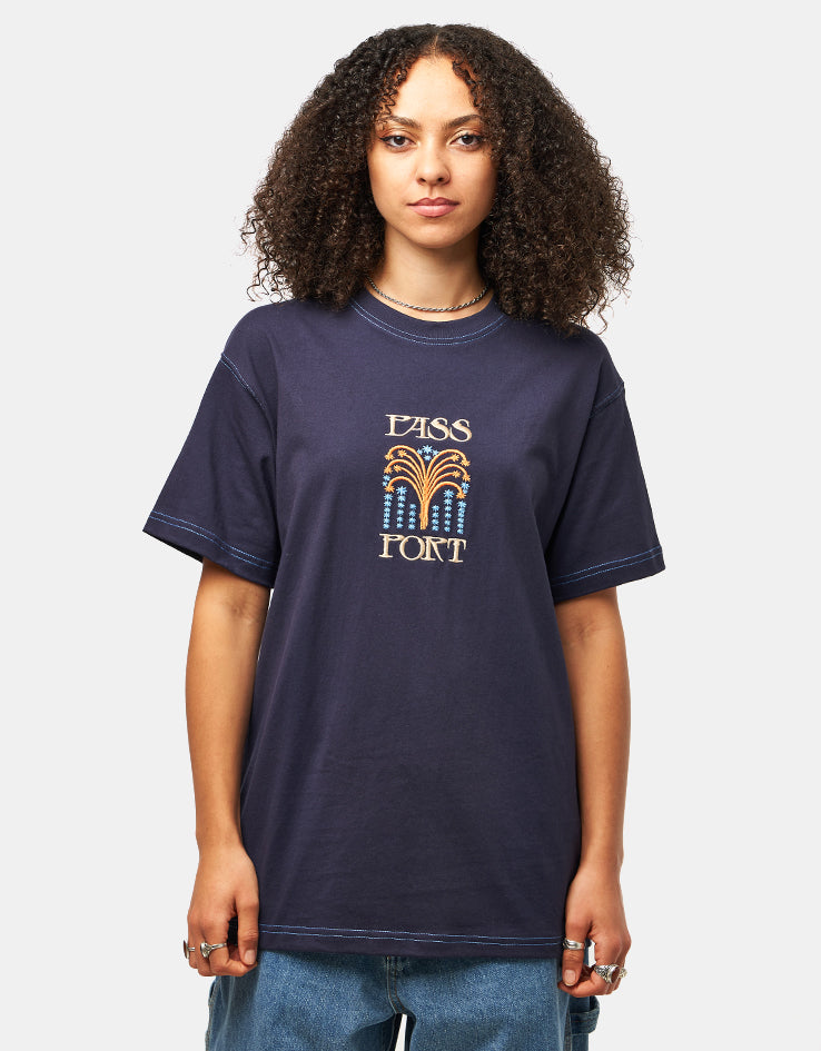 Pass Port Roman Candle T-Shirt - Navy