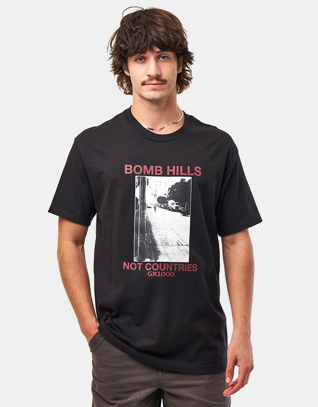 GX1000 Bomb Hills T-Shirt - Black/Burgundy