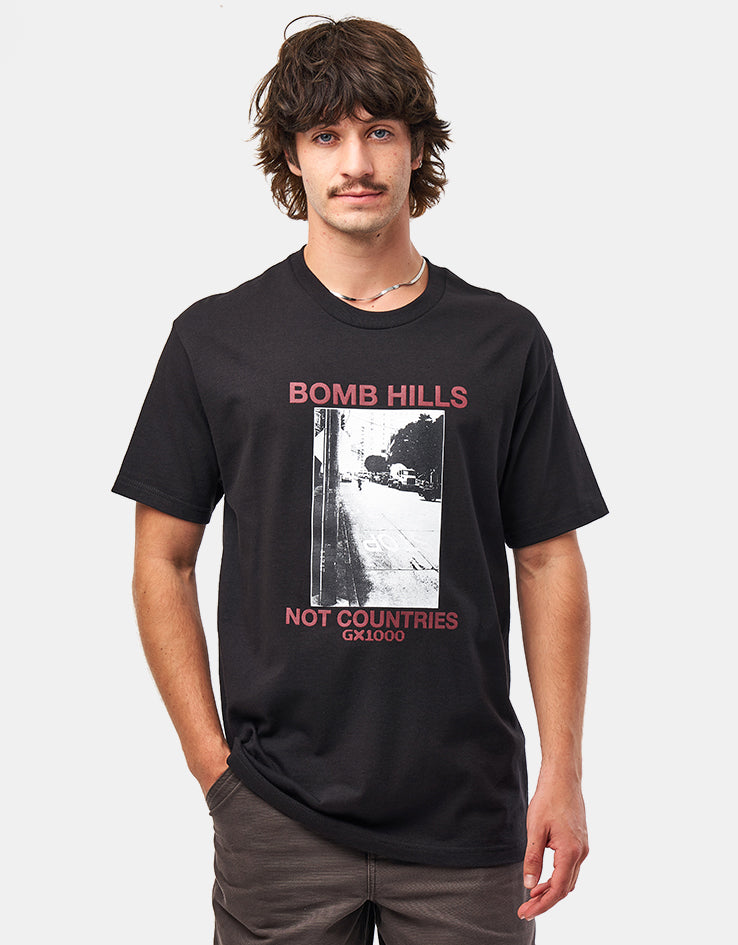 GX1000 Bomb Hills T-Shirt - Black/Burgundy