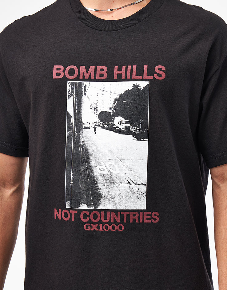 GX1000 Bomb Hills T-Shirt - Black/Burgundy