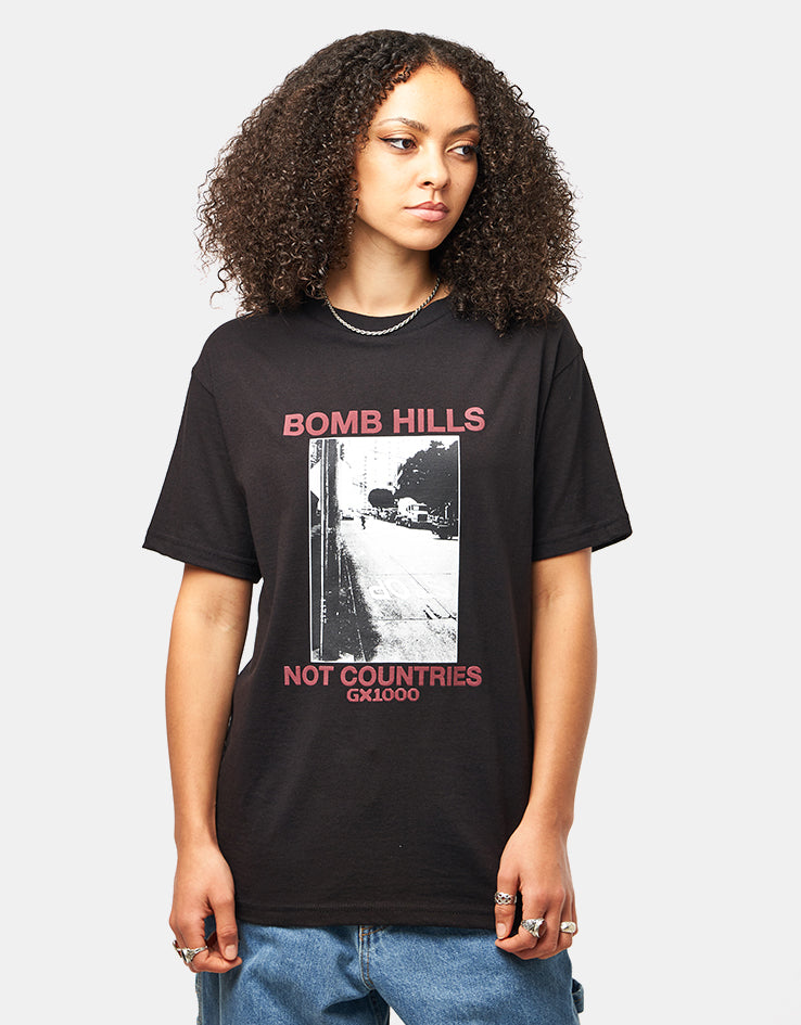 GX1000 Bomb Hills T-Shirt - Black/Burgundy
