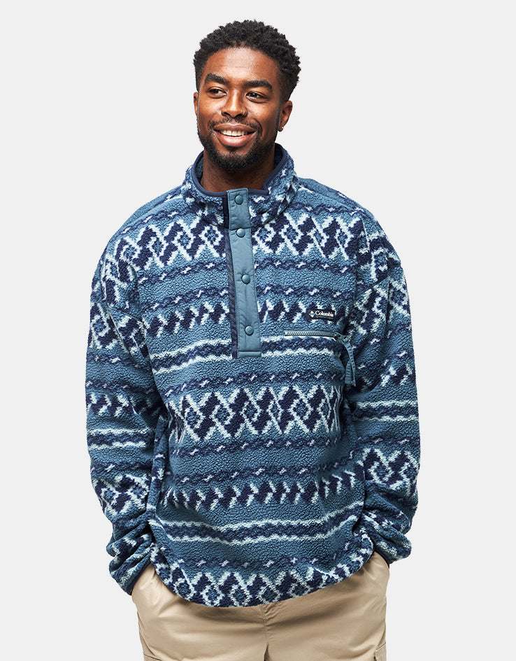 Columbia Helvetia™ II Printed Half Snap Fleece - Everblue Knitknot