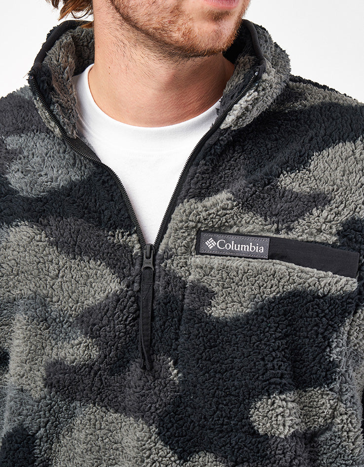 Columbia Rugged Ridge™ High Pile Half Zip Fleece - Black Mod Camo