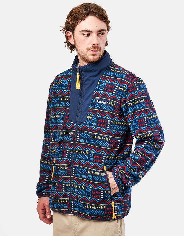 Columbia Sequoia Grove™ Printed Full Zip Fleece - Collegiate Navy Horizons