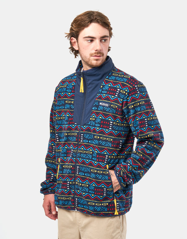 Columbia Sequoia Grove™ Printed Full Zip Fleece - Collegiate Navy Horizons