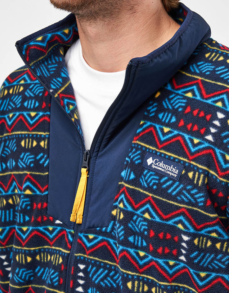Columbia Sequoia Grove™ Printed Full Zip Fleece - Collegiate Navy Horizons
