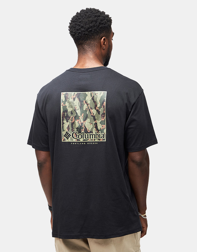 Columbia North Cascades™ Short Sleeve T-Shirt - Black/Framed Treebark