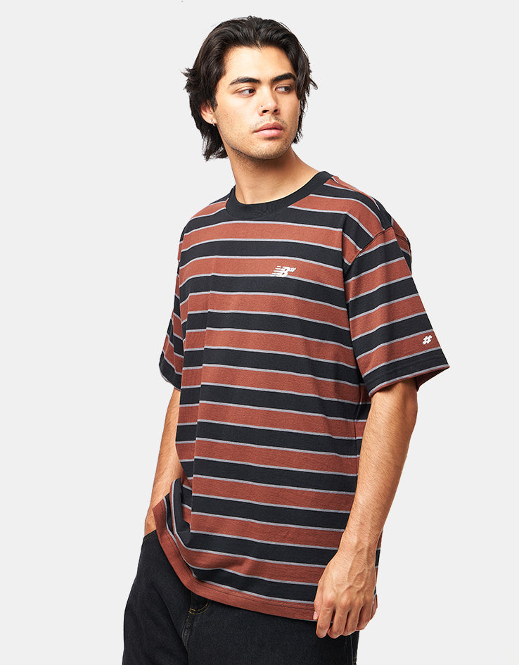 New Balance Numeric Thin Stripe T-Shirt - Black
