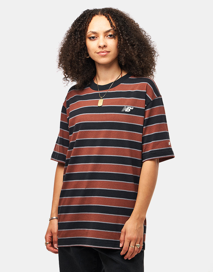 New Balance Numeric Thin Stripe T-Shirt - Black