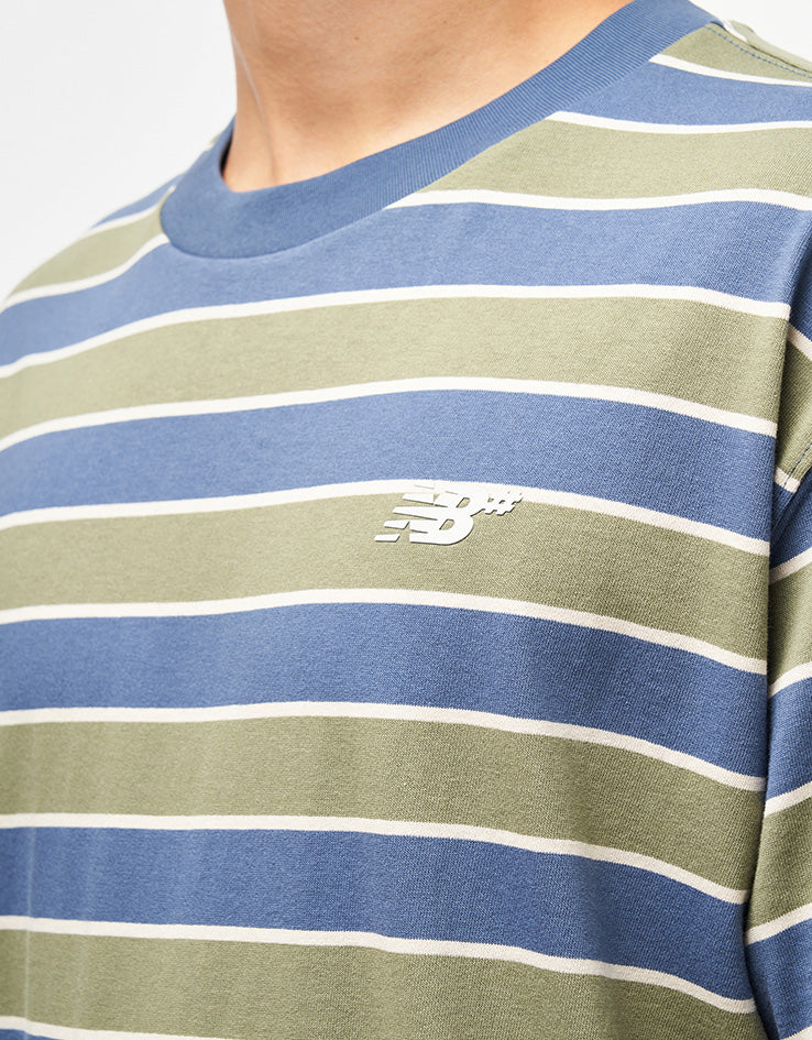 New Balance Numeric Thin Stripe T-Shirt - Vintage Indigo