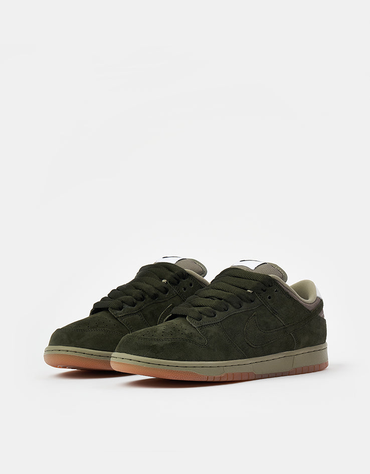 Nike SB Dunk Low Pro B Skate Shoes - Sequoia/Sequoia-Light Army-White