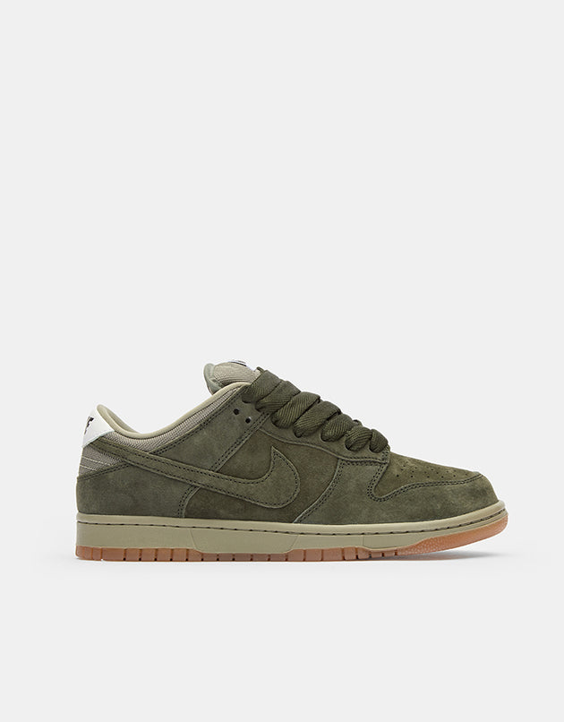Nike SB Dunk Low Pro B Skate Shoes - Sequoia/Sequoia-Light Army-White