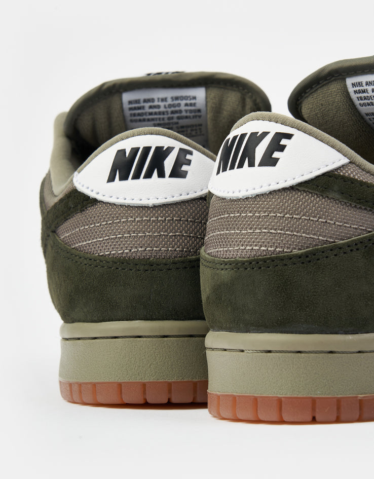 Nike SB Dunk Low Pro B Skate Shoes - Sequoia/Sequoia-Light Army-White