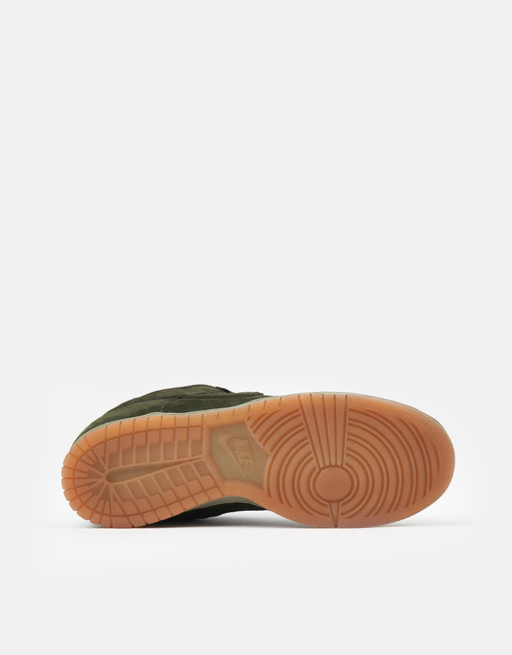 Nike SB Dunk Low Pro B Skate Shoes - Sequoia/Sequoia-Light Army-White