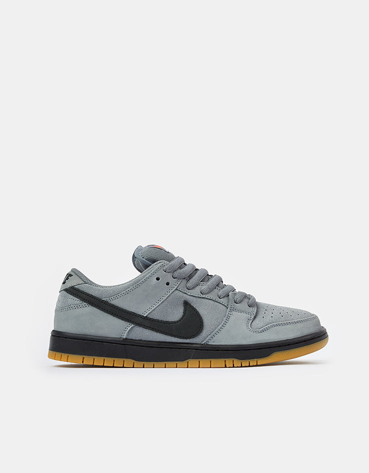 Nike SB Dunk Low Pro ISO Skate Shoes - Cool Grey/Black-Cool Grey-Dark Grey