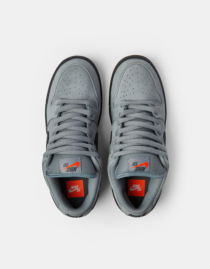 Nike SB Dunk Low Pro ISO Skate Shoes - Cool Grey/Black-Cool Grey-Dark Grey