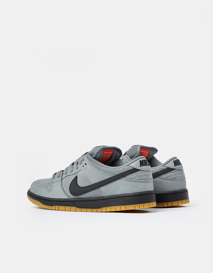 Nike SB Dunk Low Pro ISO Skate Shoes - Cool Grey/Black-Cool Grey-Dark Grey