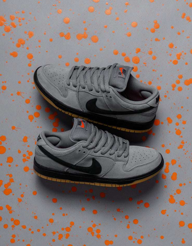 Nike SB Dunk Low Pro ISO Skate Shoes - Cool Grey/Black-Cool Grey-Dark Grey