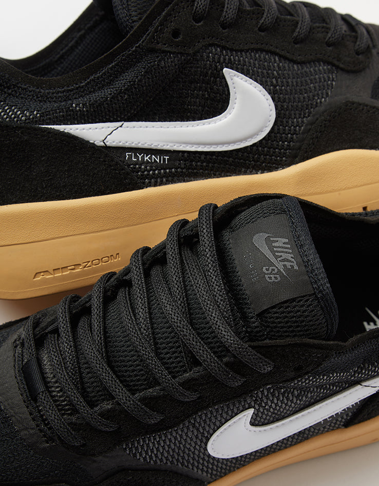 Nike SB PS8 Skate Shoes - Black/White-Anthracite-Gum Yellow
