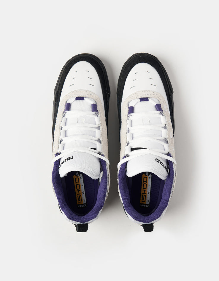 Nike SB Air Max Ishod Skate Shoes - White/Black-Court Purple-Black