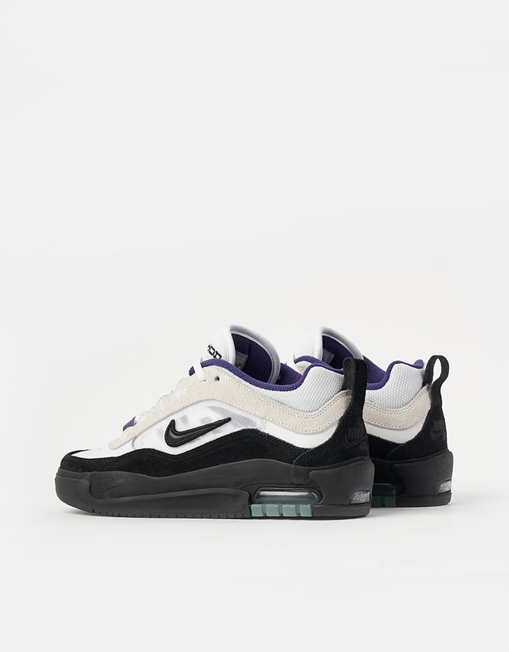 Nike SB Air Max Ishod Skate Shoes - White/Black-Court Purple-Black