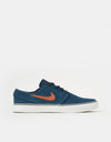 Nike SB Zoom Janoski OG+ Skate Shoes - Blue Force/Campfire Orange-Blue Force