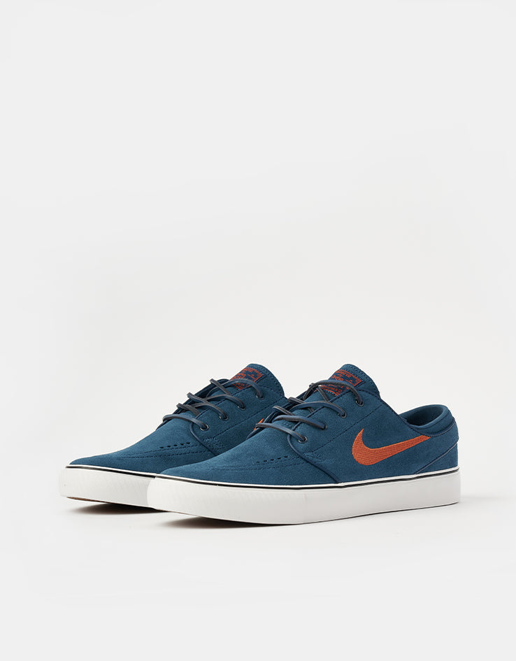 Nike SB Zoom Janoski OG+ Skate Shoes - Blue Force/Campfire Orange-Blue Force