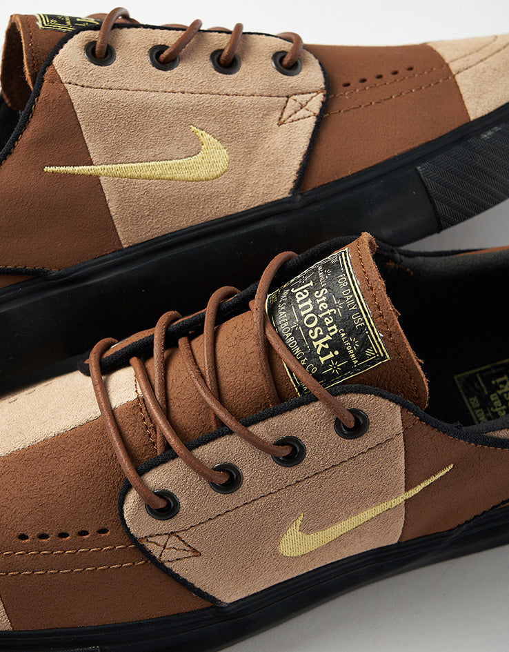 Nike SB Zoom Janoski OG+ Premium Skate Shoes - Lt British Tan/Saturn Gold-Hemp-Black
