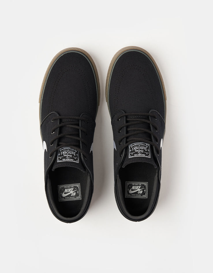 Nike SB Zoom Janoski OG+ Canvas Skate Shoes - Black/White-Black-White