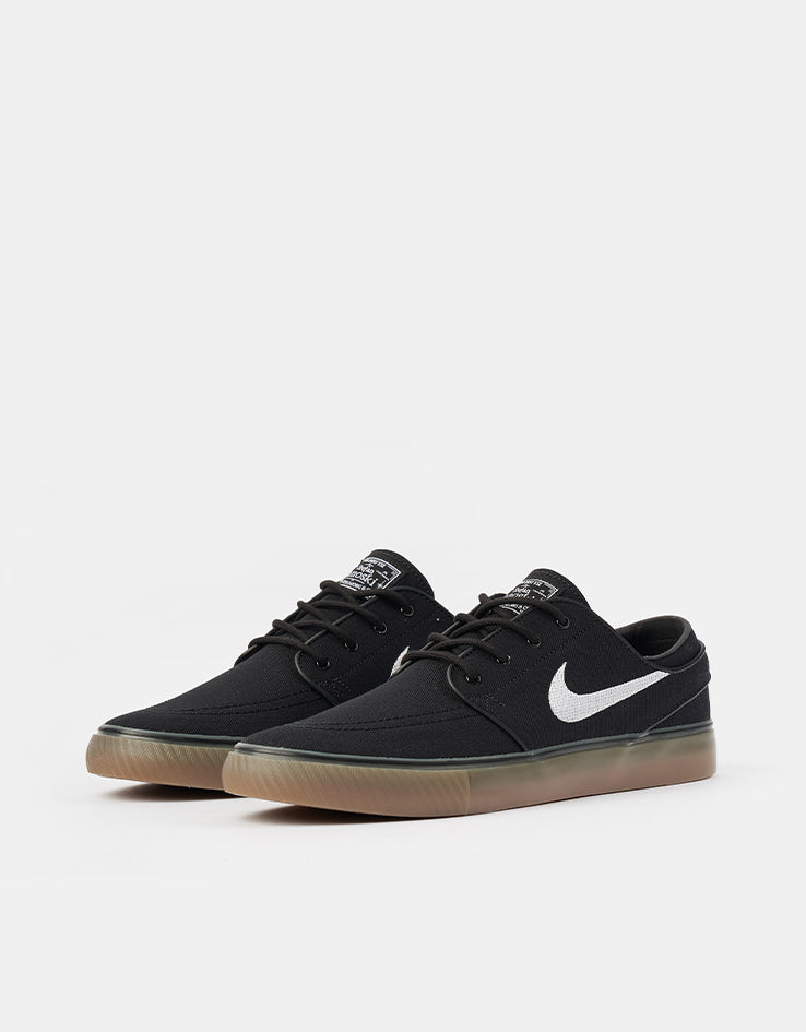 Nike SB Zoom Janoski OG+ Canvas Skate Shoes - Black/White-Black-White