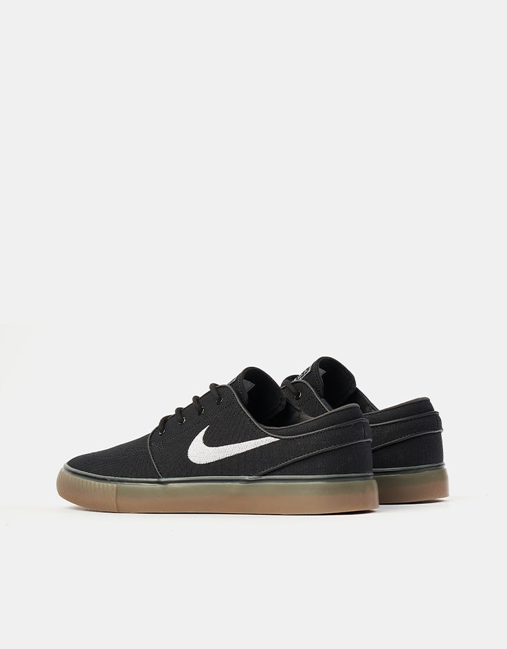 Nike SB Zoom Janoski OG+ Canvas Skate Shoes - Black/White-Black-White