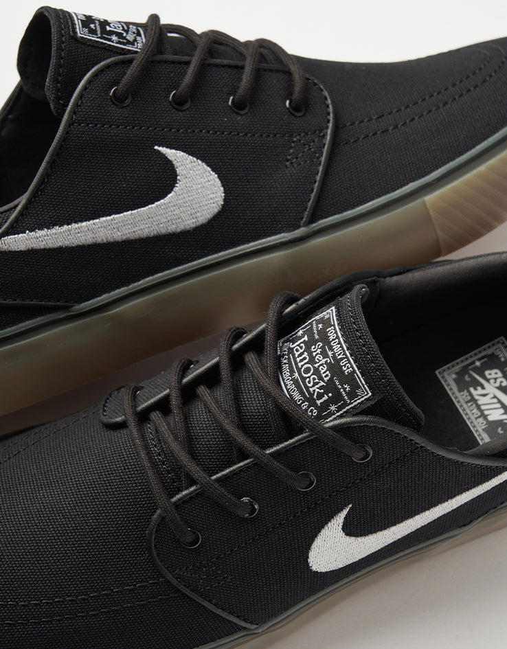 Nike SB Zoom Janoski OG+ Canvas Skate Shoes - Black/White-Black-White