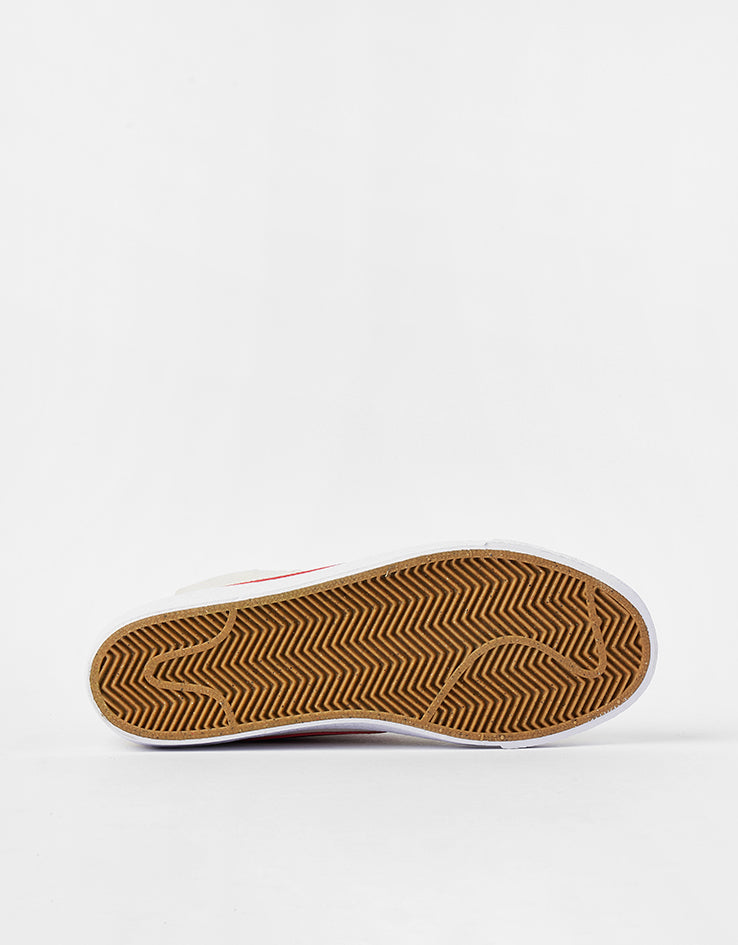 Nike SB Zoom Blazer Mid Skate Shoes - Pale Ivory/Noble Red-Silt Red-White