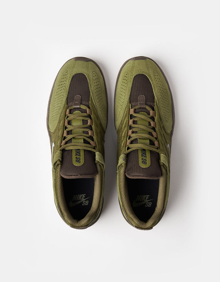 Nike SB Vertebrae Skate Shoes - Olive Flak/Black-Baroque Brown