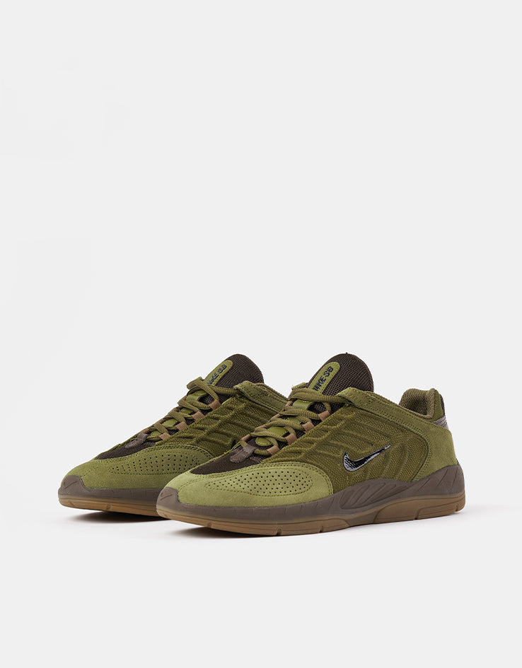 Nike SB Vertebrae Skate Shoes - Olive Flak/Black-Baroque Brown