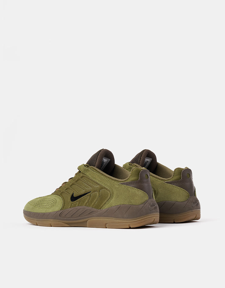 Nike SB Vertebrae Skate Shoes - Olive Flak/Black-Baroque Brown