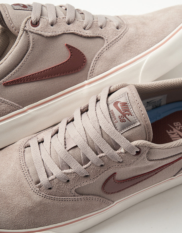 Nike SB Chron 2 Skate Shoes - Malt/Red Sepia-Phantom-Particle Pink