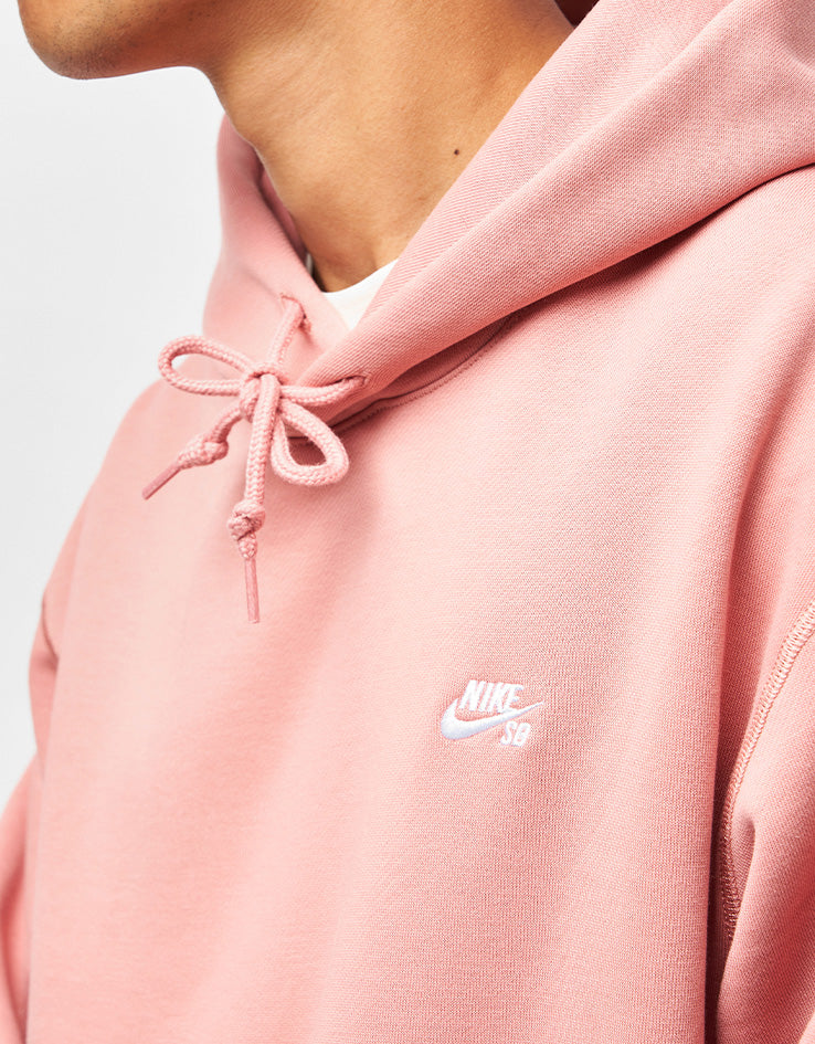 Nike SB Essential Logo Pullover Hoodie - Red Stardust/White