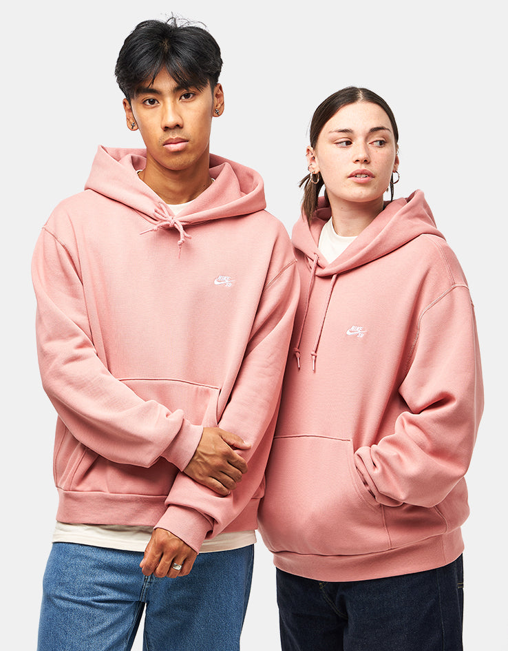 Nike SB Essential Logo Pullover Hoodie - Red Stardust/White