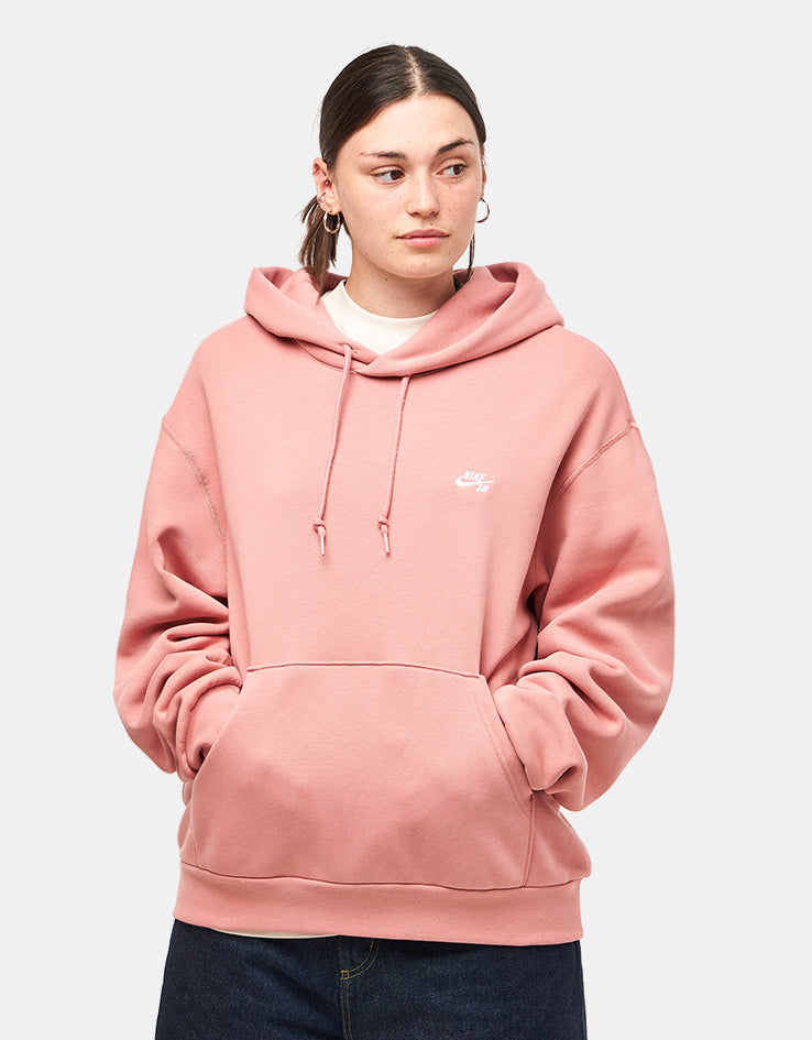 Nike SB Essential Logo Pullover Hoodie - Red Stardust/White