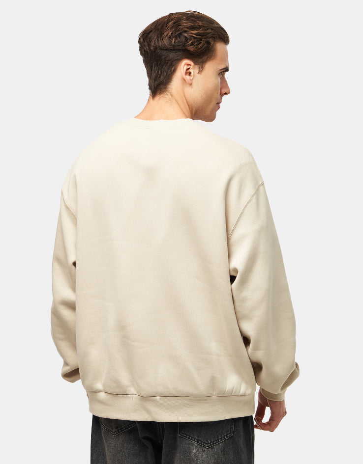 Nike SB Essential Logo Crew - Light Khaki/White