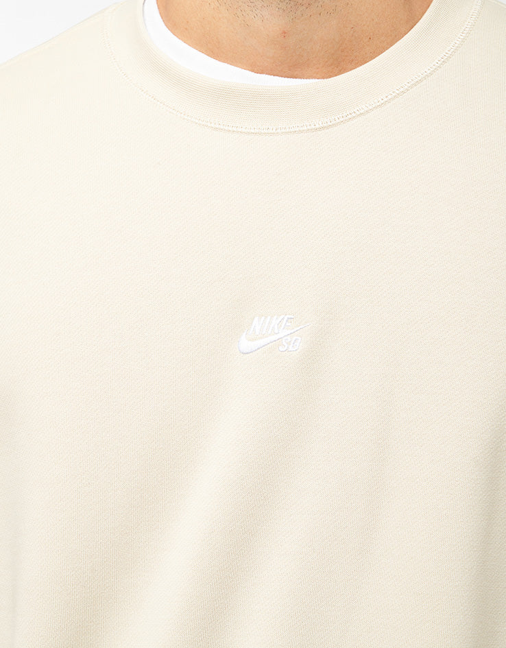 Nike SB Essential Logo Crew - Light Khaki/White