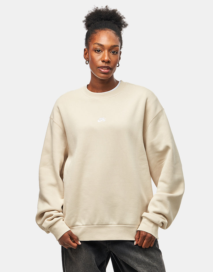 Nike SB Essential Logo Crew - Light Khaki/White