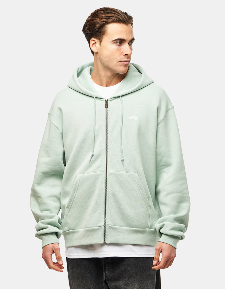 Nike SB Essential Logo Full Zip Hoodie - Pistachio Frost/White