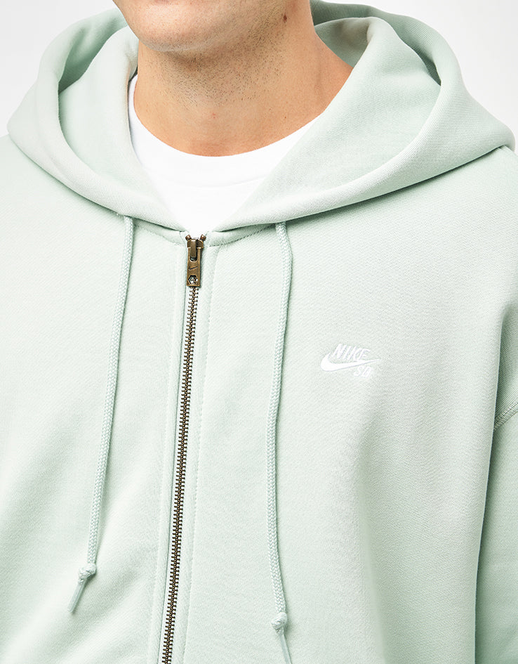 Nike SB Essential Logo Full Zip Hoodie - Pistachio Frost/White