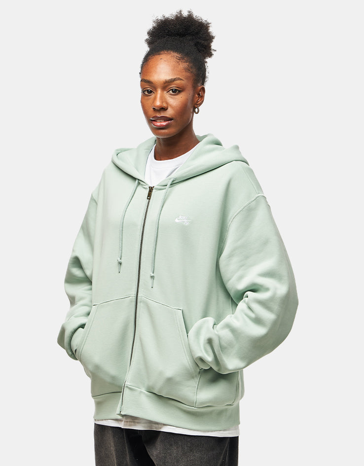 Nike SB Essential Logo Full Zip Hoodie - Pistachio Frost/White